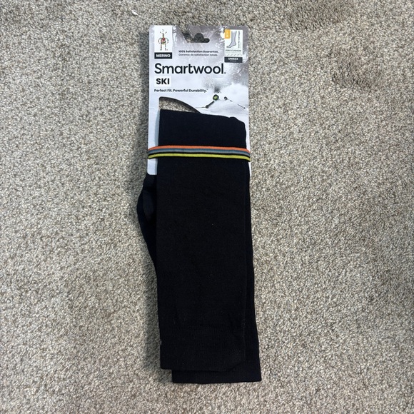 NEW! Smartwool Unisex Adult Black Over The Calf Ski Socks Large W 10-12/M 9-11.5 - Picture 1 of 5